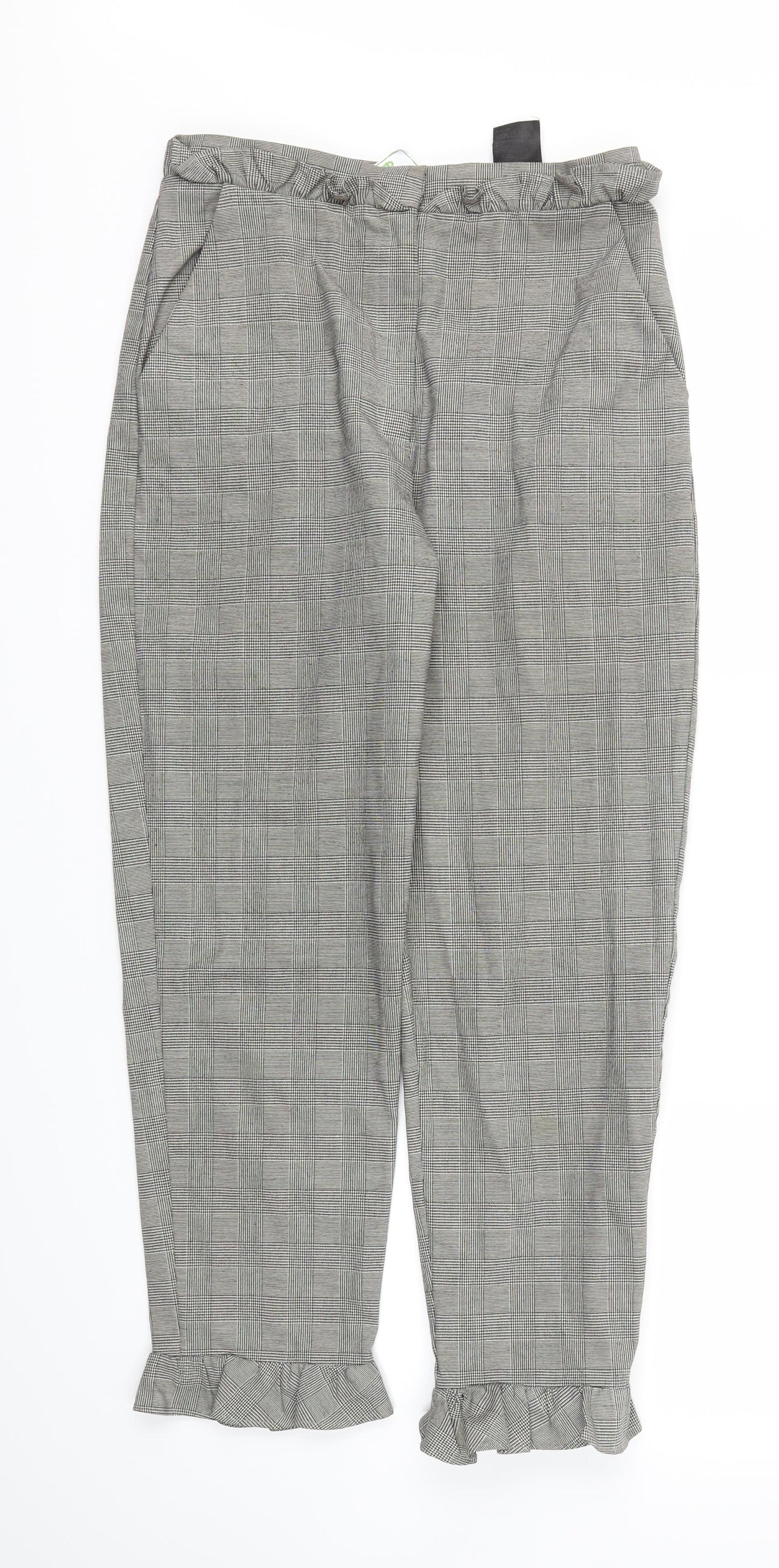 Womens UK Size 6 H&M Regular Fit Jogger Grey Trousers