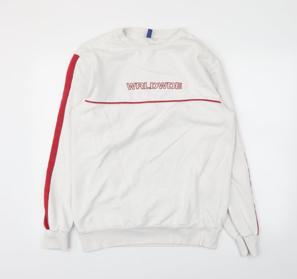 H&M Womens White   Pullover Jumper Size M