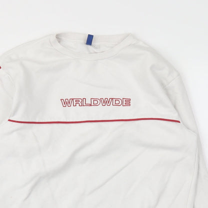 H&M Womens White   Pullover Jumper Size M