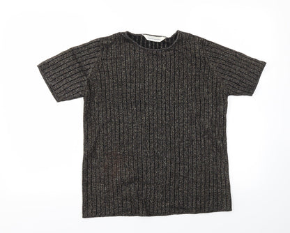 Womens UK Size M Instyle Gold Basic T-Shirt