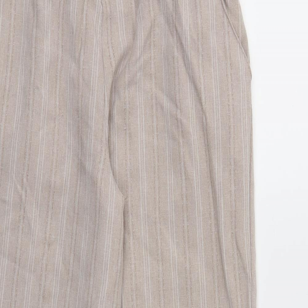First Avenue Womens Beige Striped  Trousers  Size 10 L26 in - Stretch waistband