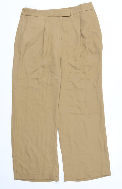 Womens UK Size 12 M&S Regular Fit  Brown Trousers