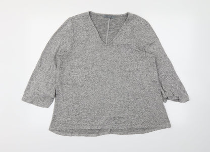Womens UK Size M COIN 1804 Grey Basic T-Shirt