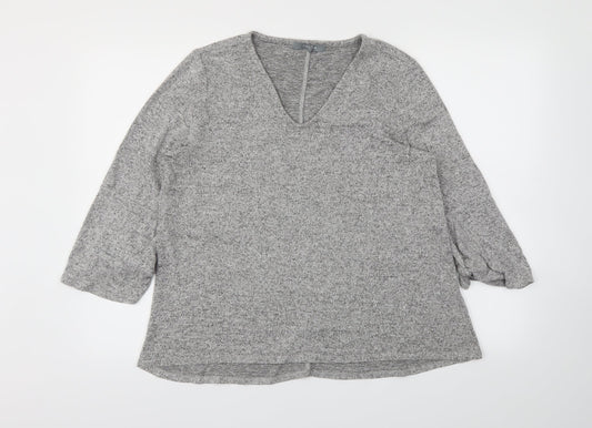 Womens UK Size M COIN 1804 Grey Basic T-Shirt