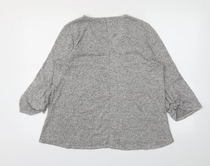 Womens UK Size M COIN 1804 Grey Basic T-Shirt