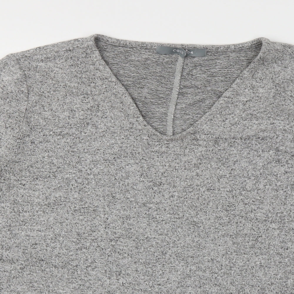 Womens UK Size M COIN 1804 Grey Basic T-Shirt