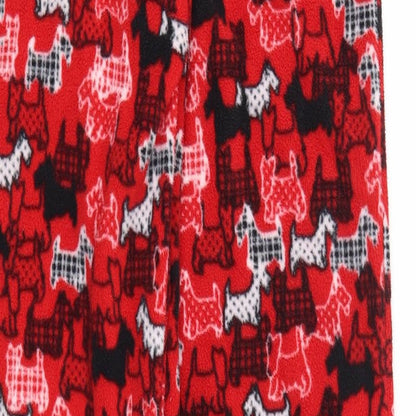 TU Womens Red Animal Print  Trousers  Size 8 L29 in - Stretch waistband