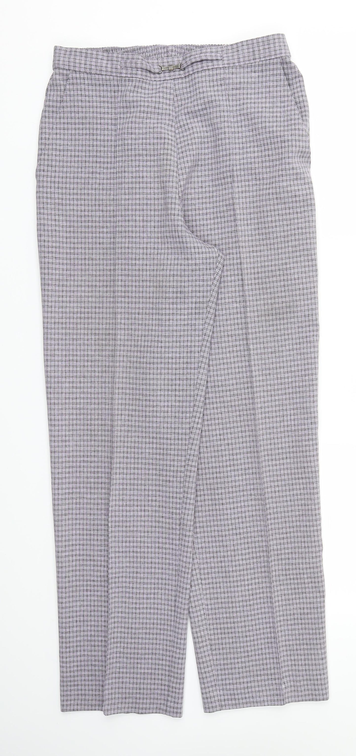 M&S Womens Purple   Trousers  Size 10 L29 in - Stretch waistband