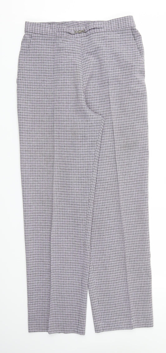 M&S Womens Purple   Trousers  Size 10 L29 in - Stretch waistband