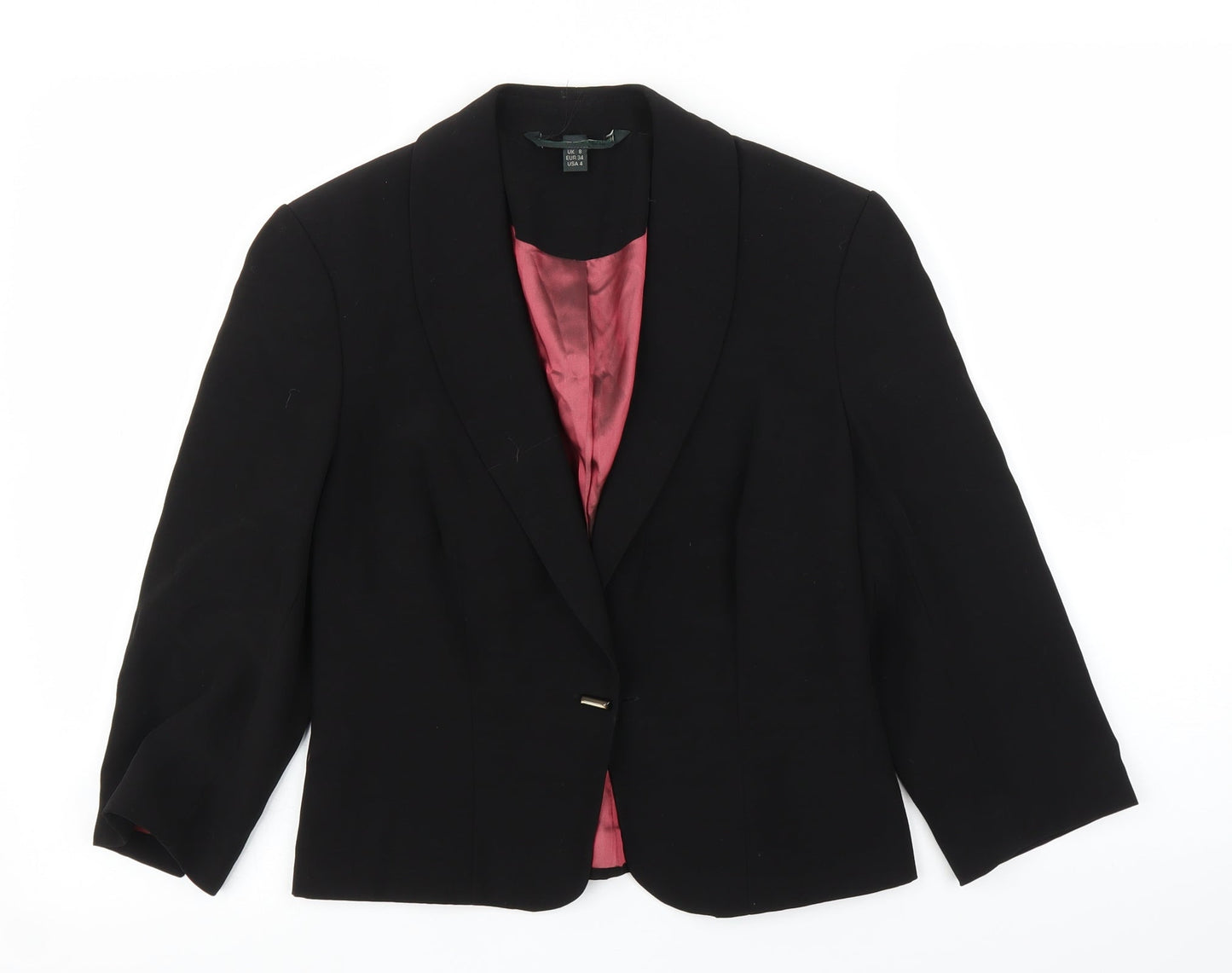 Womens UK Size 8 Preworn Black Jacket