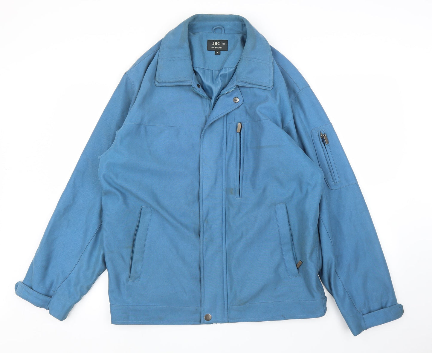 Womens UK Size L JBC Blue Biker Coat