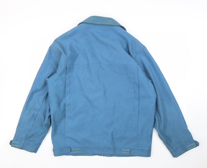 Womens UK Size L JBC Blue Biker Coat
