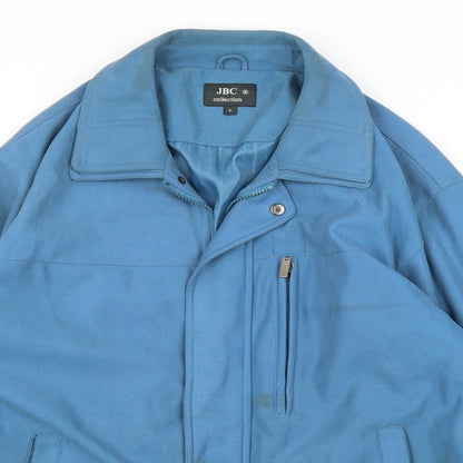 Womens UK Size L JBC Blue Biker Coat