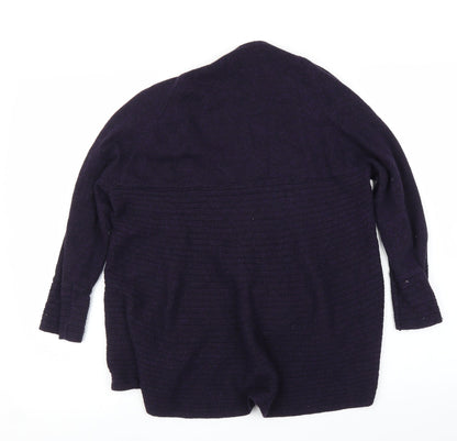 M&S Womens Purple   Cardigan Jumper Size 12