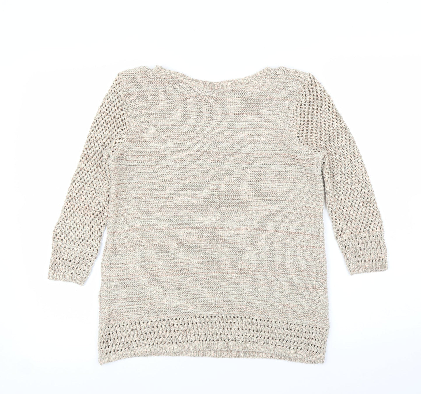 Peacocks Womens Beige   Pullover Jumper Size 8