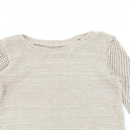 Peacocks Womens Beige   Pullover Jumper Size 8