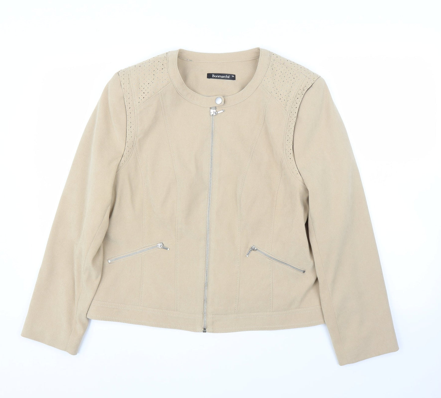 Womens UK Size 14 Bonmarché Beige Jacket