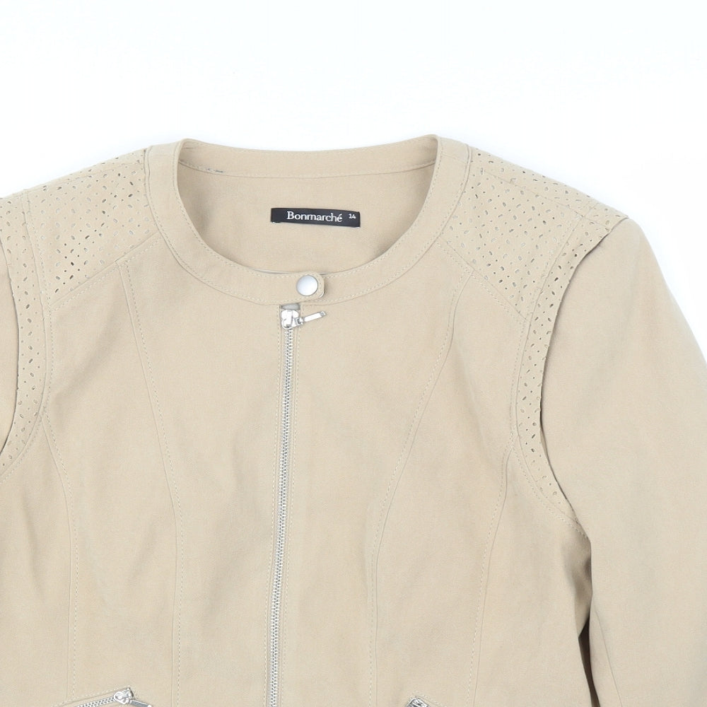 Womens UK Size 14 Bonmarché Beige Jacket