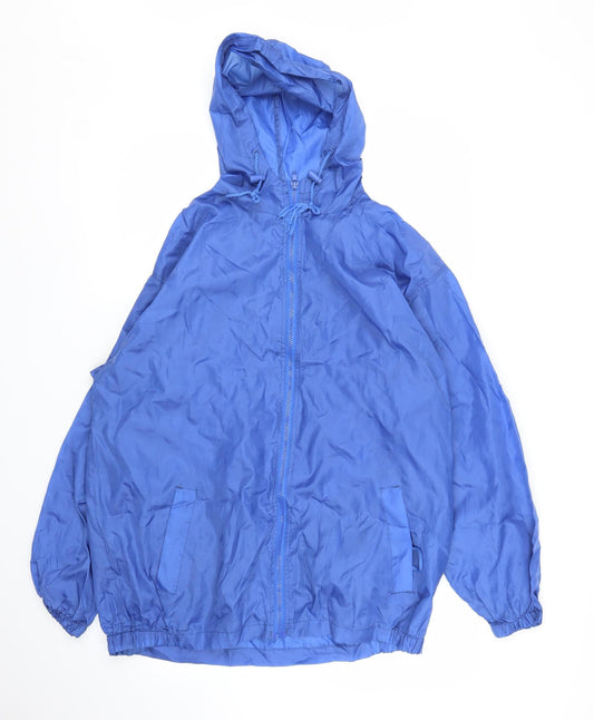 Womens UK Size 12 Isle Blue Rain Coat