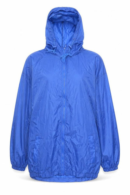 Womens UK Size 12 Isle Blue Rain Coat