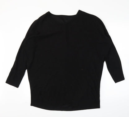Womens UK Size XL Preworn Black Basic Blouse