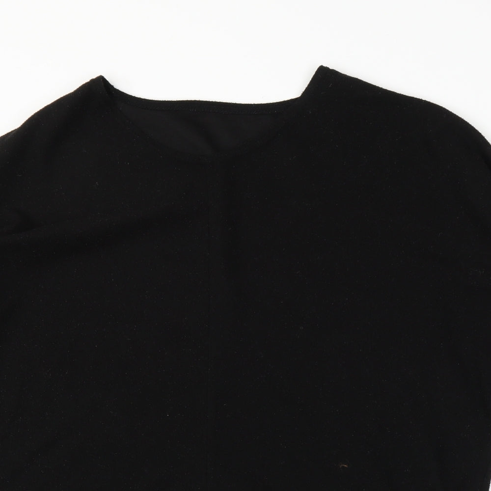 Womens UK Size XL Preworn Black Basic Blouse