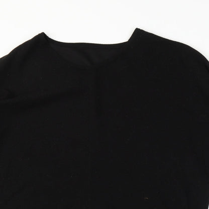 Womens UK Size XL Preworn Black Basic Blouse