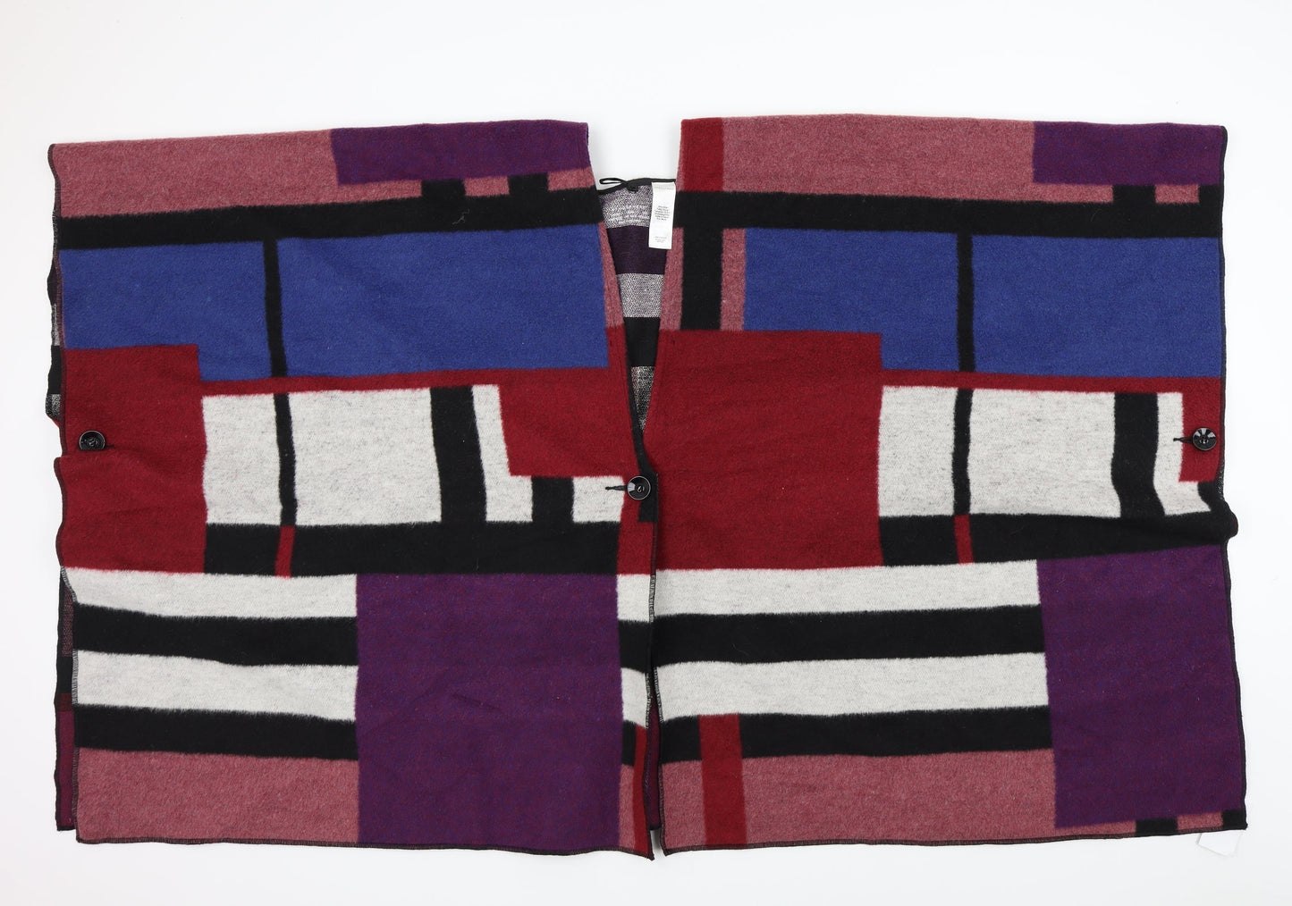 Primark Womens Multicoloured Geometric  Jacket Poncho One Size