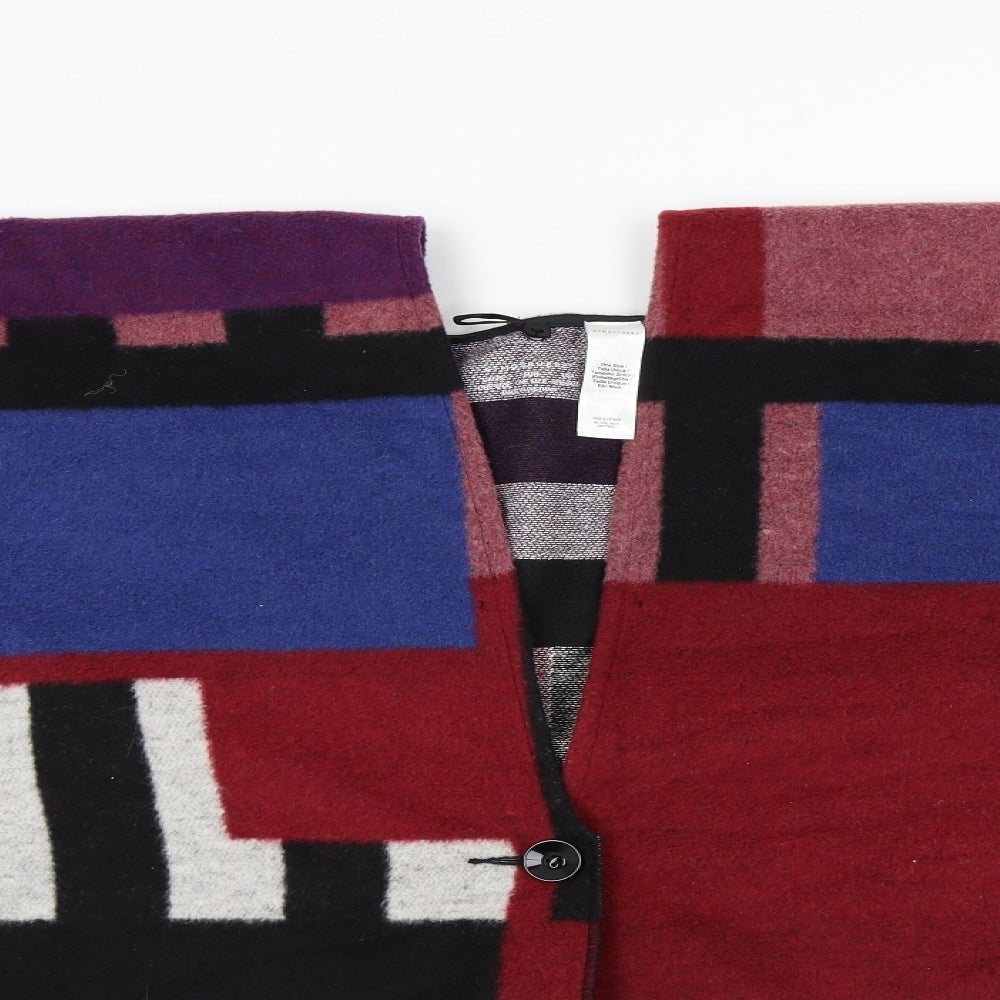 Primark Womens Multicoloured Geometric  Jacket Poncho One Size