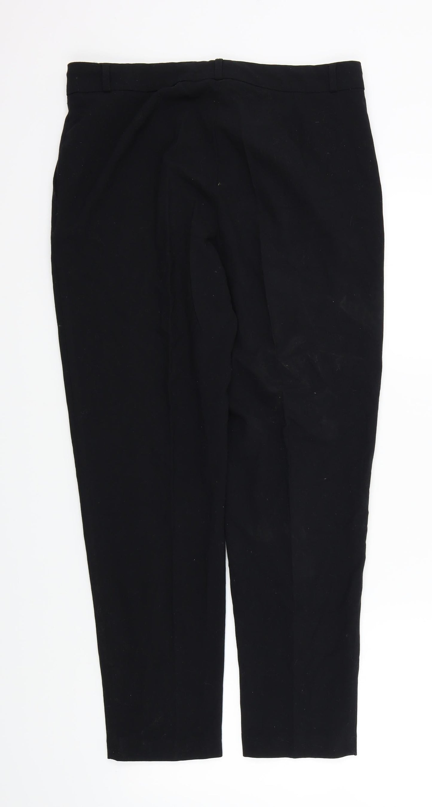 M&S Womens Black   Trousers  Size 12 L29 in