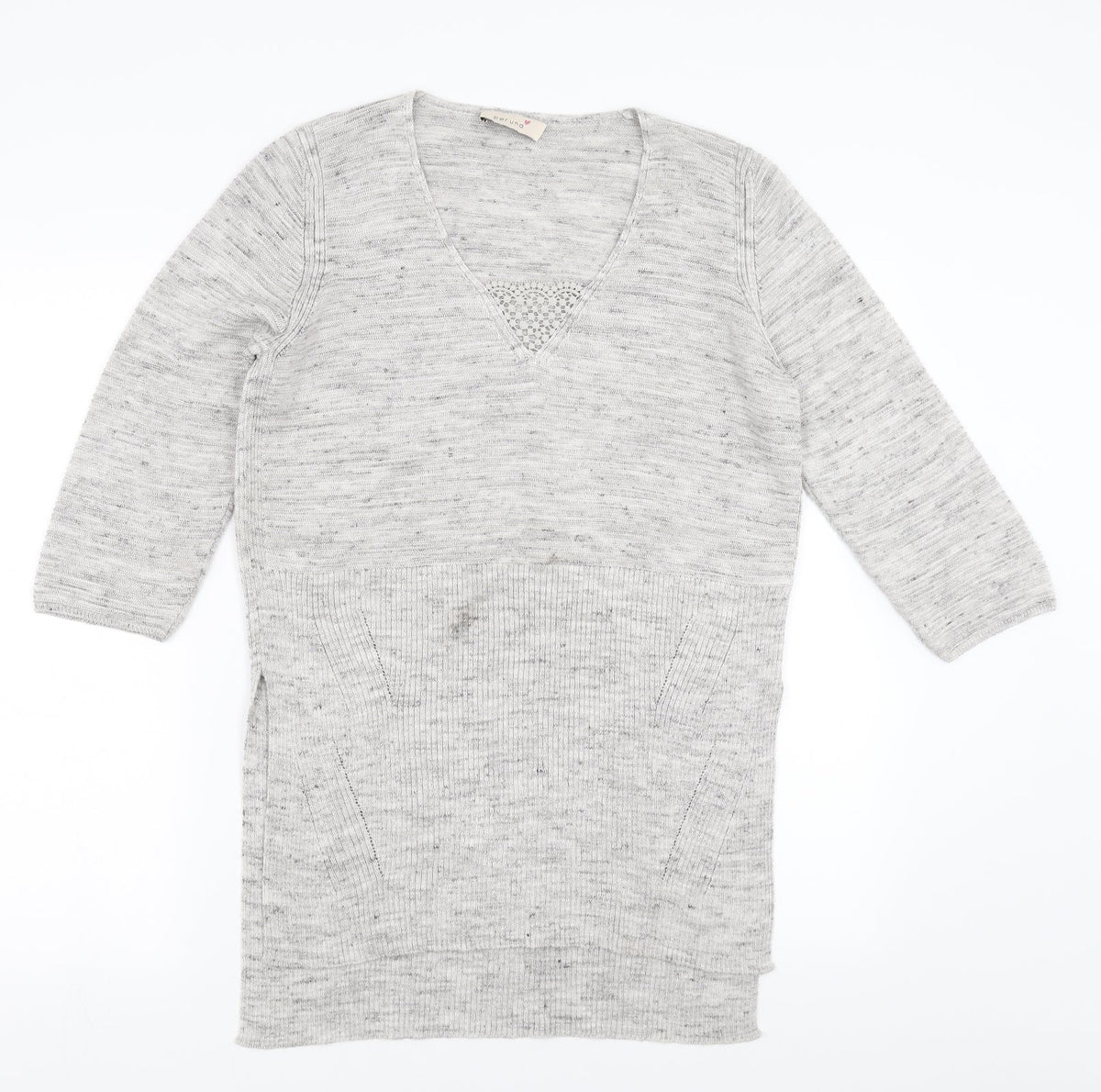 Marks & Spencer Womens Grey   Pullover Jumper Size 12  - Side split