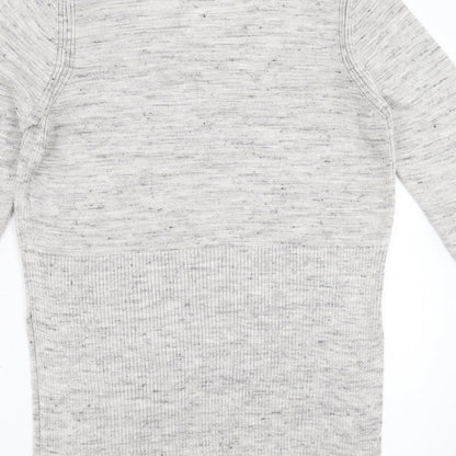 Marks & Spencer Womens Grey   Pullover Jumper Size 12  - Side split