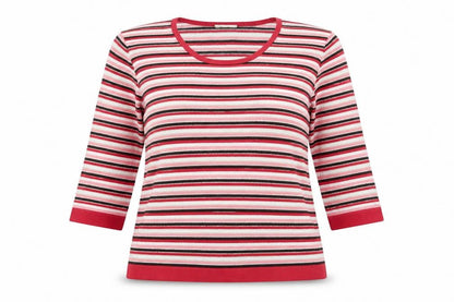 Preworn Womens Red Striped  Pullover Jumper Size 14