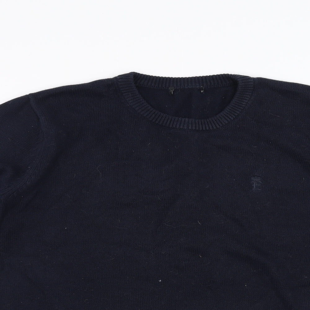 Easy Mens Blue   Pullover Jumper Size L