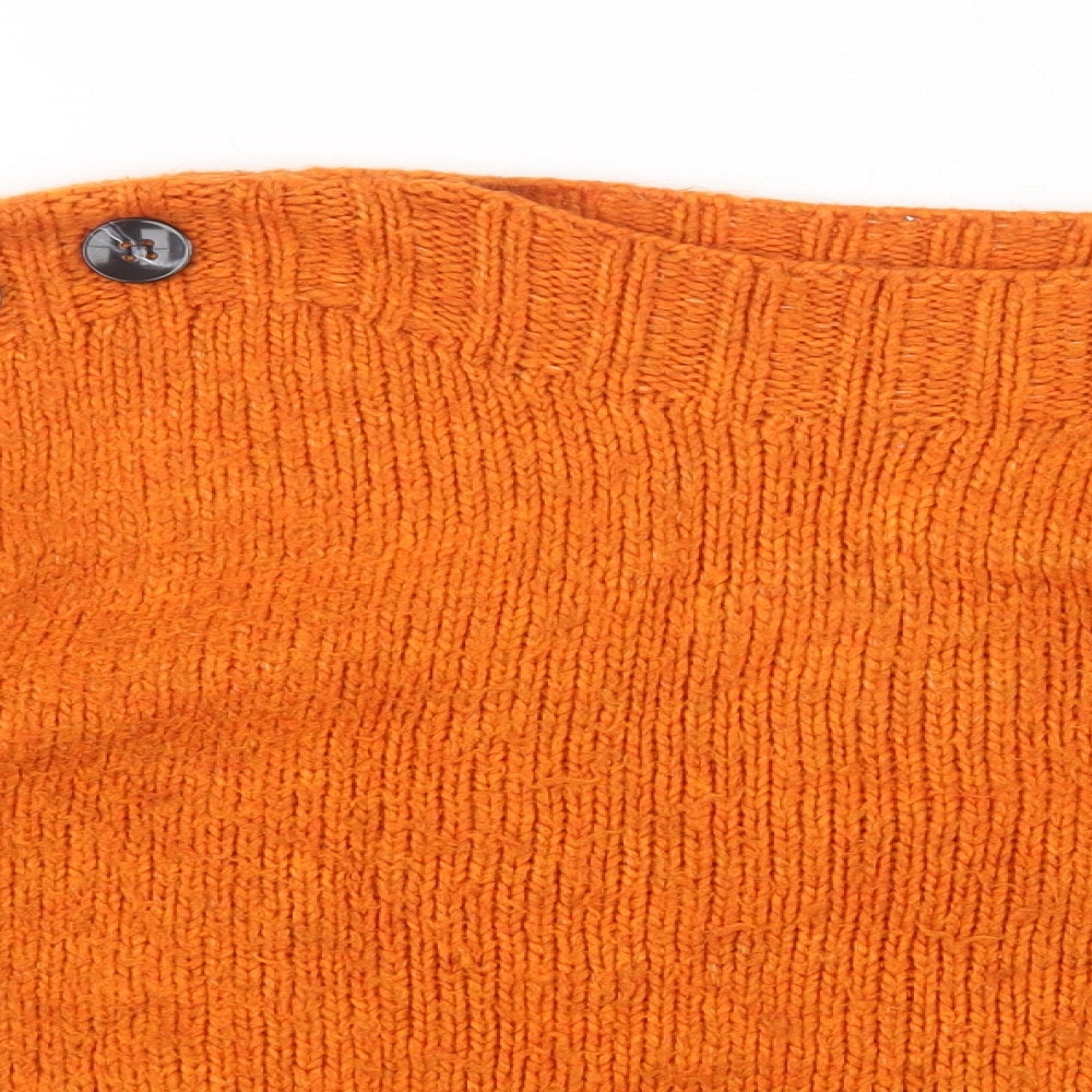 New Look Womens Orange  Knit Pullover Jumper Size L