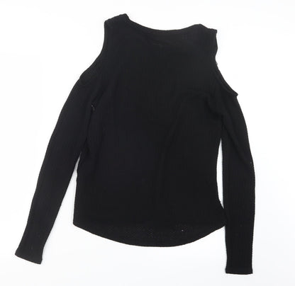 cotton:on Womens Black  Knit Pullover Jumper Size L  - Open Shoulders