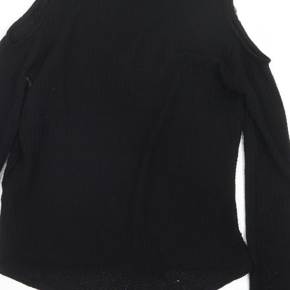 cotton:on Womens Black  Knit Pullover Jumper Size L  - Open Shoulders