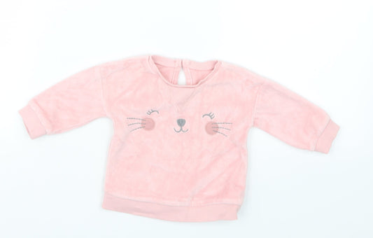 George Girls Pink   Pullover Jumper Size 0-3 Months