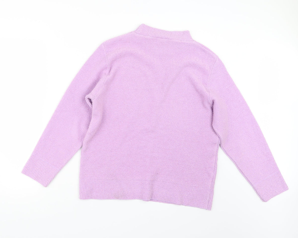 Back view of 4 Me women’s purple knit jumper, size S