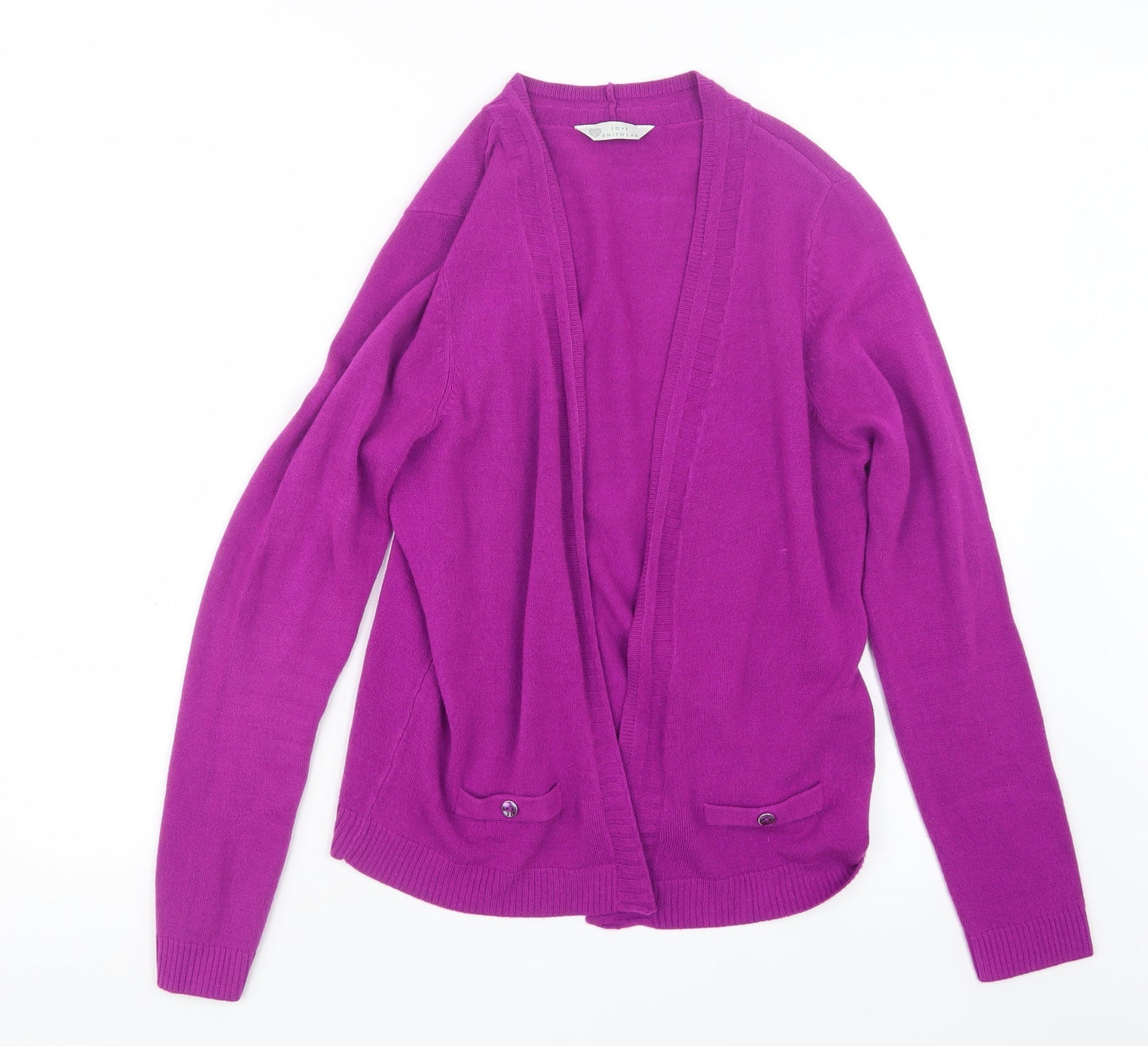BHS Womens Purple  Knit Cardigan Jumper Size 12