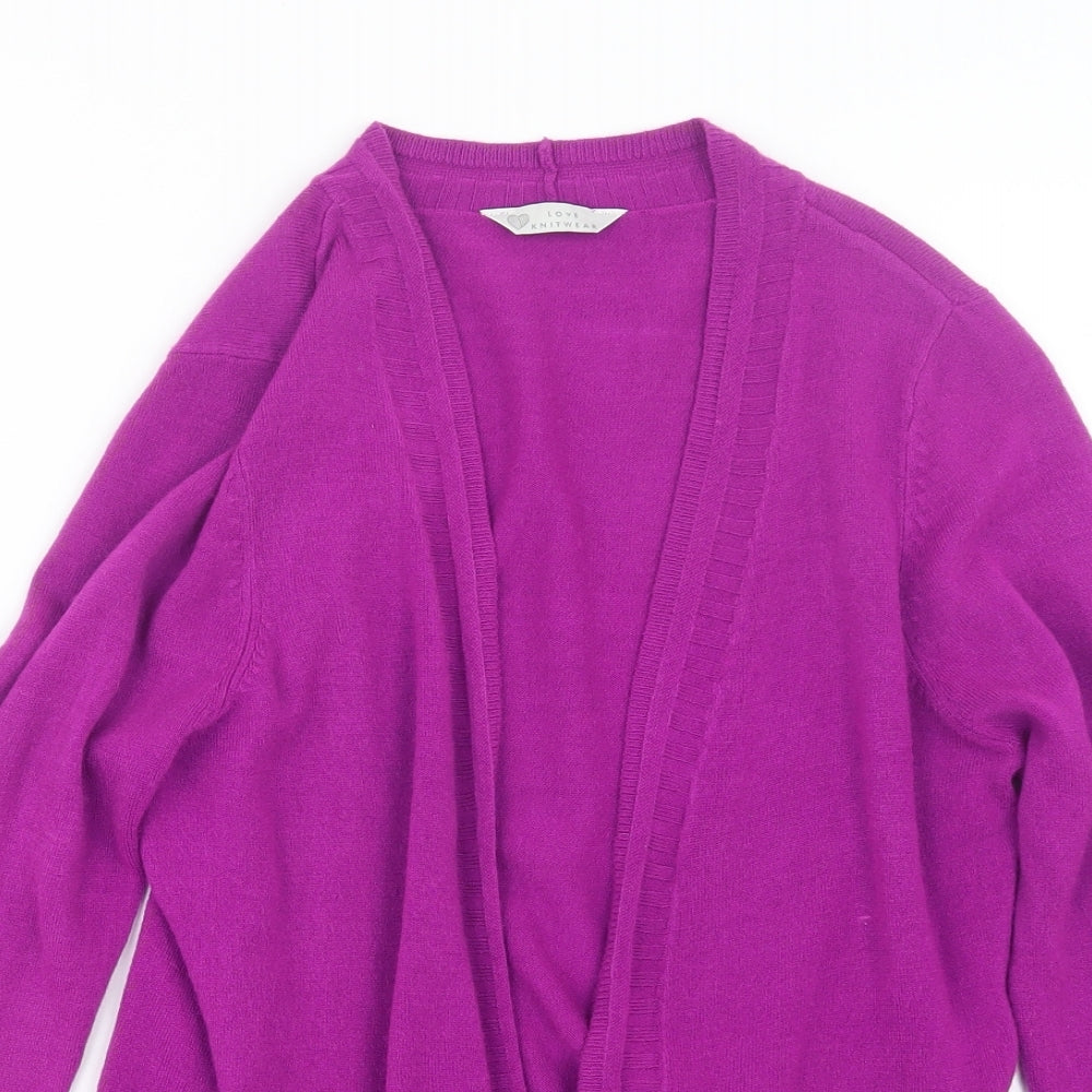BHS Womens Purple  Knit Cardigan Jumper Size 12