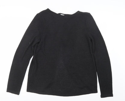 H&M Womens Black  Knit Pullover Jumper Size M