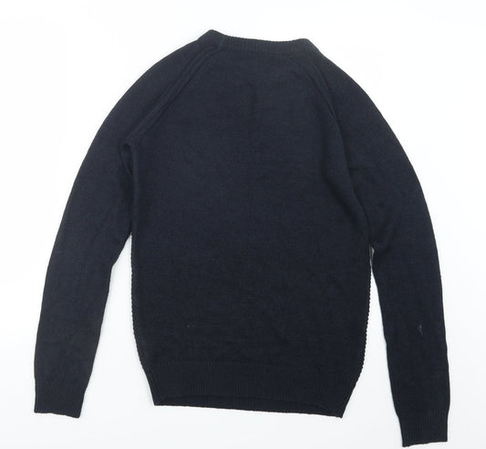 Twisted Soul Mens Blue  Knit Pullover Jumper Size XS