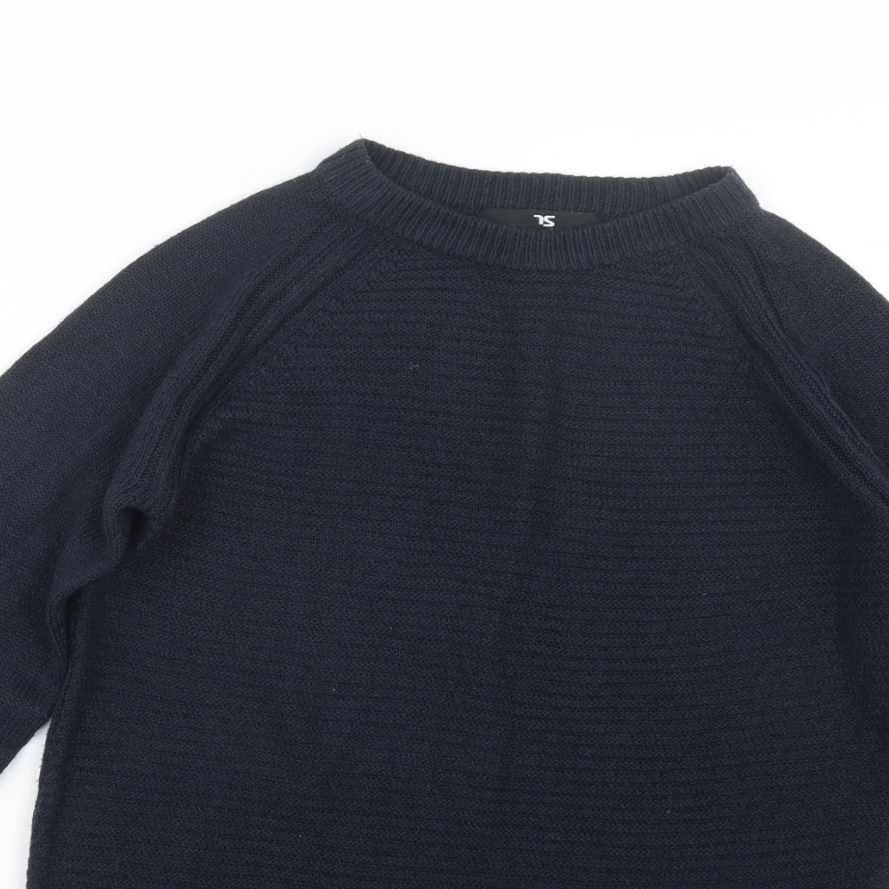 Twisted Soul Mens Blue  Knit Pullover Jumper Size XS