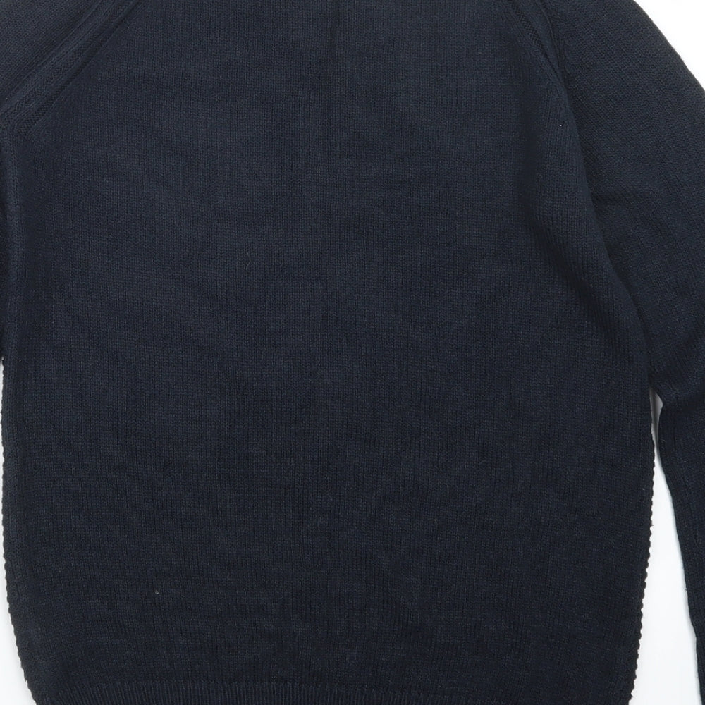 Twisted Soul Mens Blue  Knit Pullover Jumper Size XS