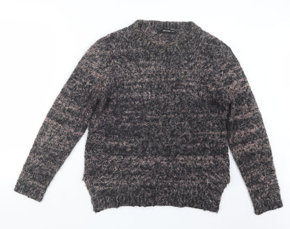 Front view of AKD A WEST women’s pink knit jumper, size UK 12