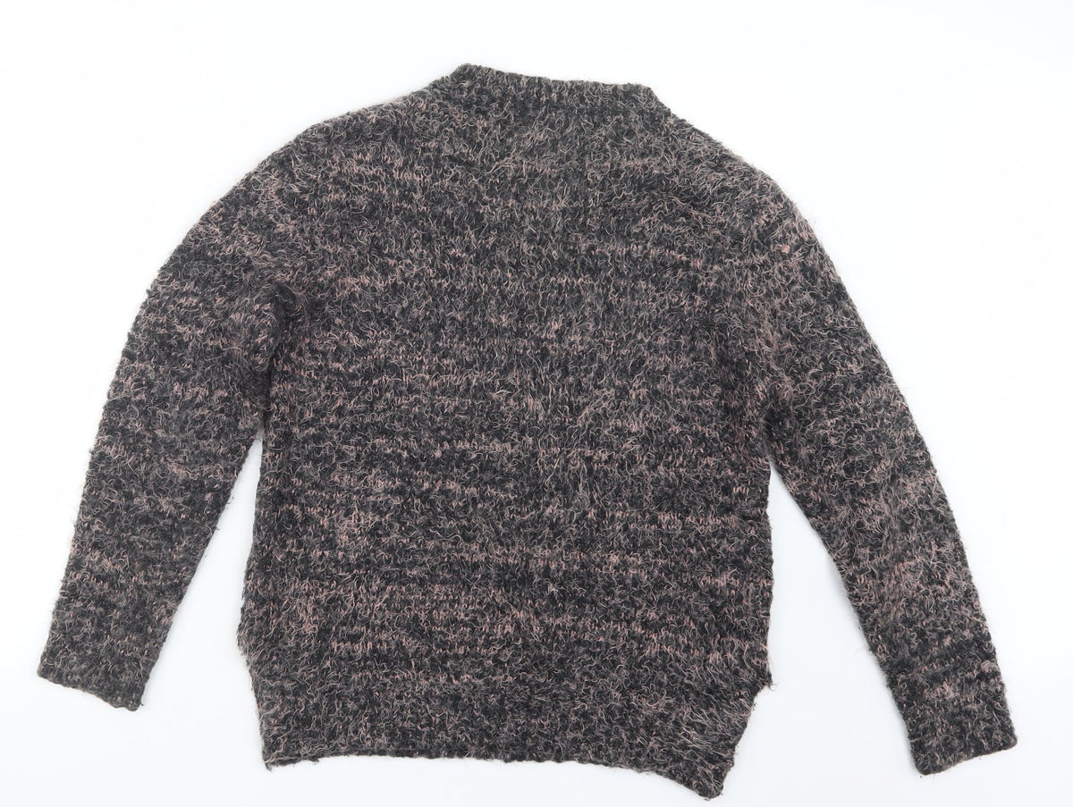 Back view of AKD A WEST women’s pink knit jumper, size UK 12