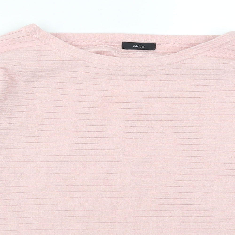M&Co Womens Pink   Pullover Jumper Size 16