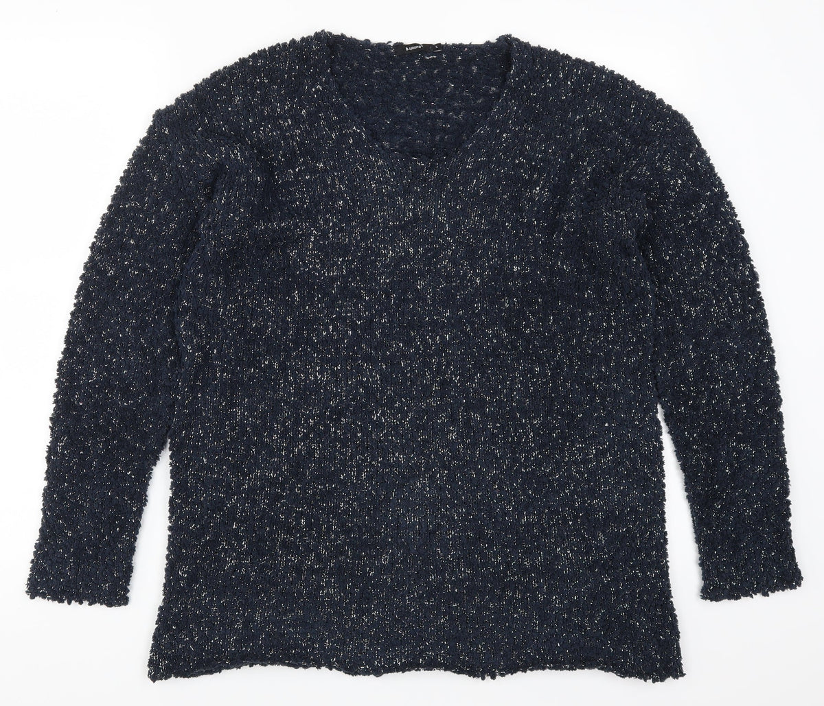 Additional front view of b.young women’s blue jumper, size L
