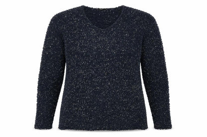 Front view of b.young women’s blue jumper, size L